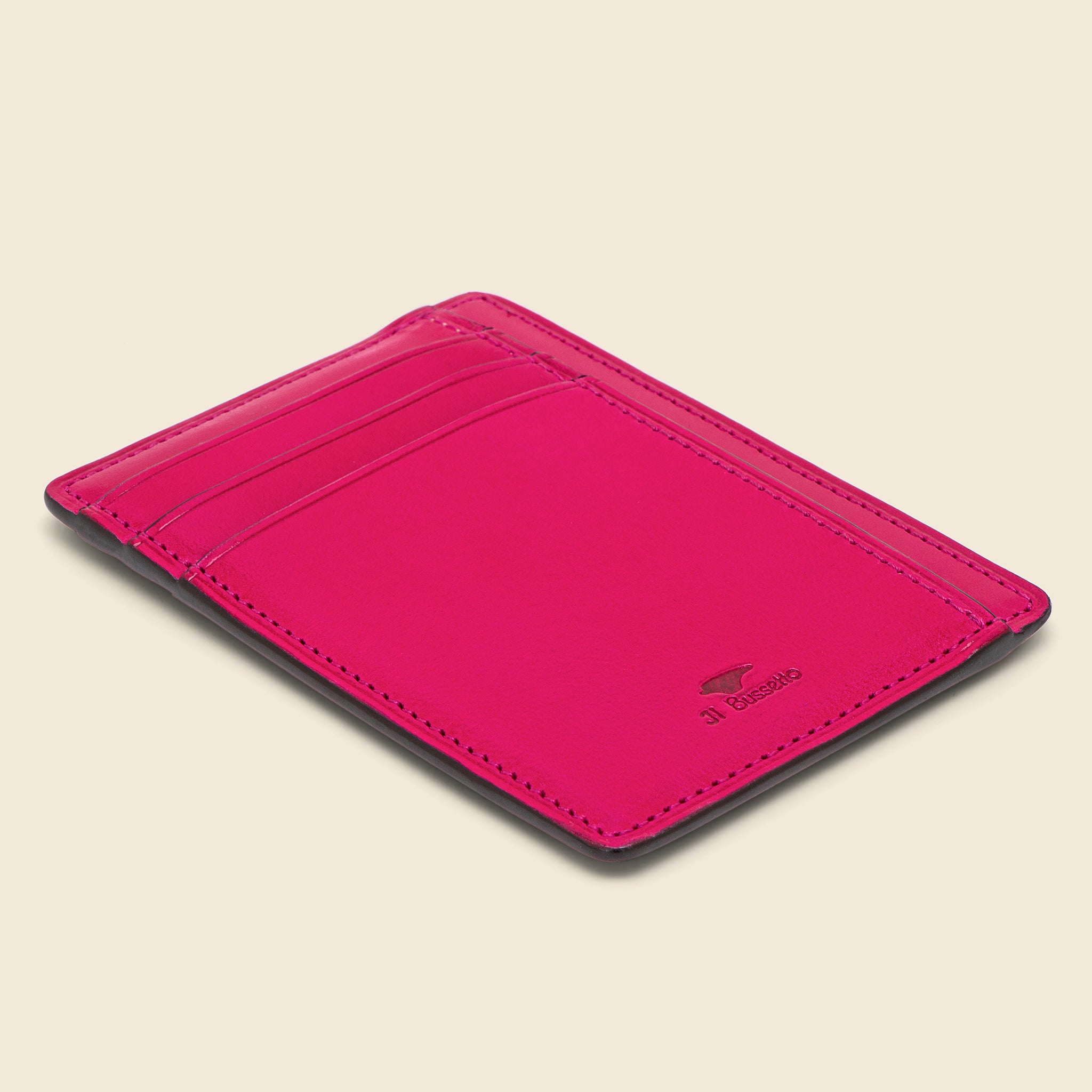 
                          Card and Document Case - Fuchsia - Il Bussetto - STAG Provisions - Accessories - Wallets
                        