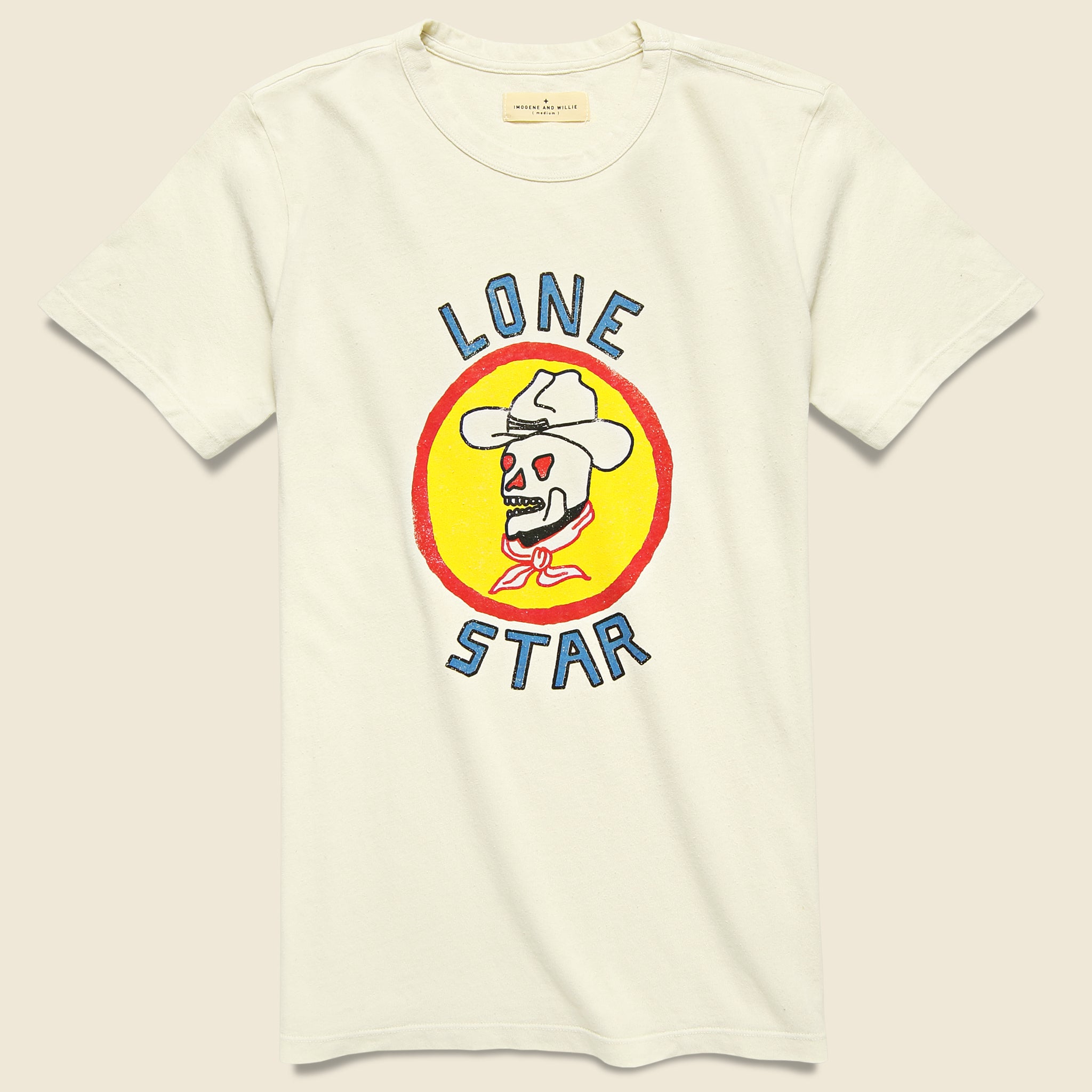 Lone Star Cowboy Tee - Vintage White