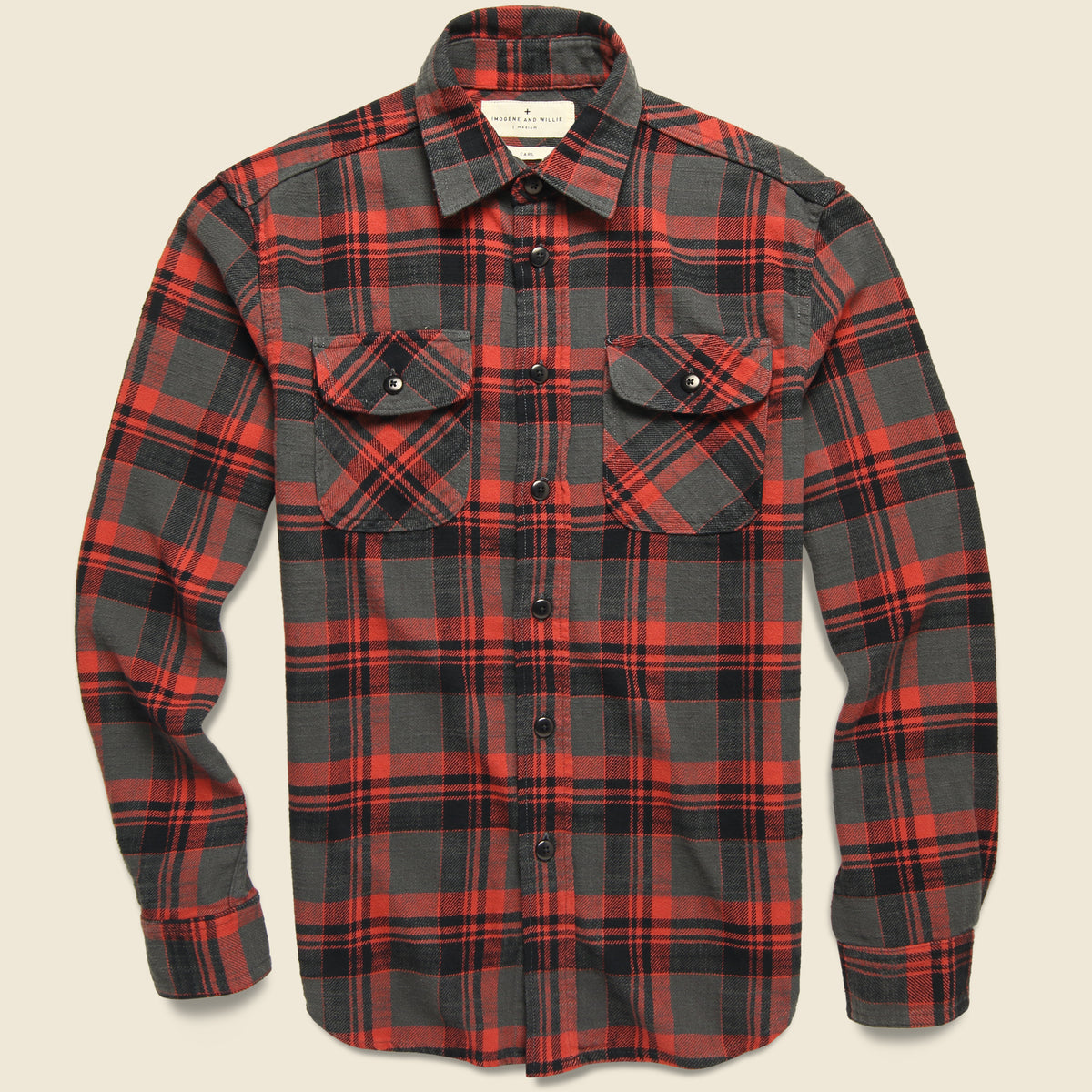 Earl Flannel - Caldera Red Plaid – STAG Provisions