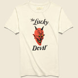 Lucky Devil Tee - White - Imogene + Willie - STAG Provisions - Tops - S/S Tee - Graphic