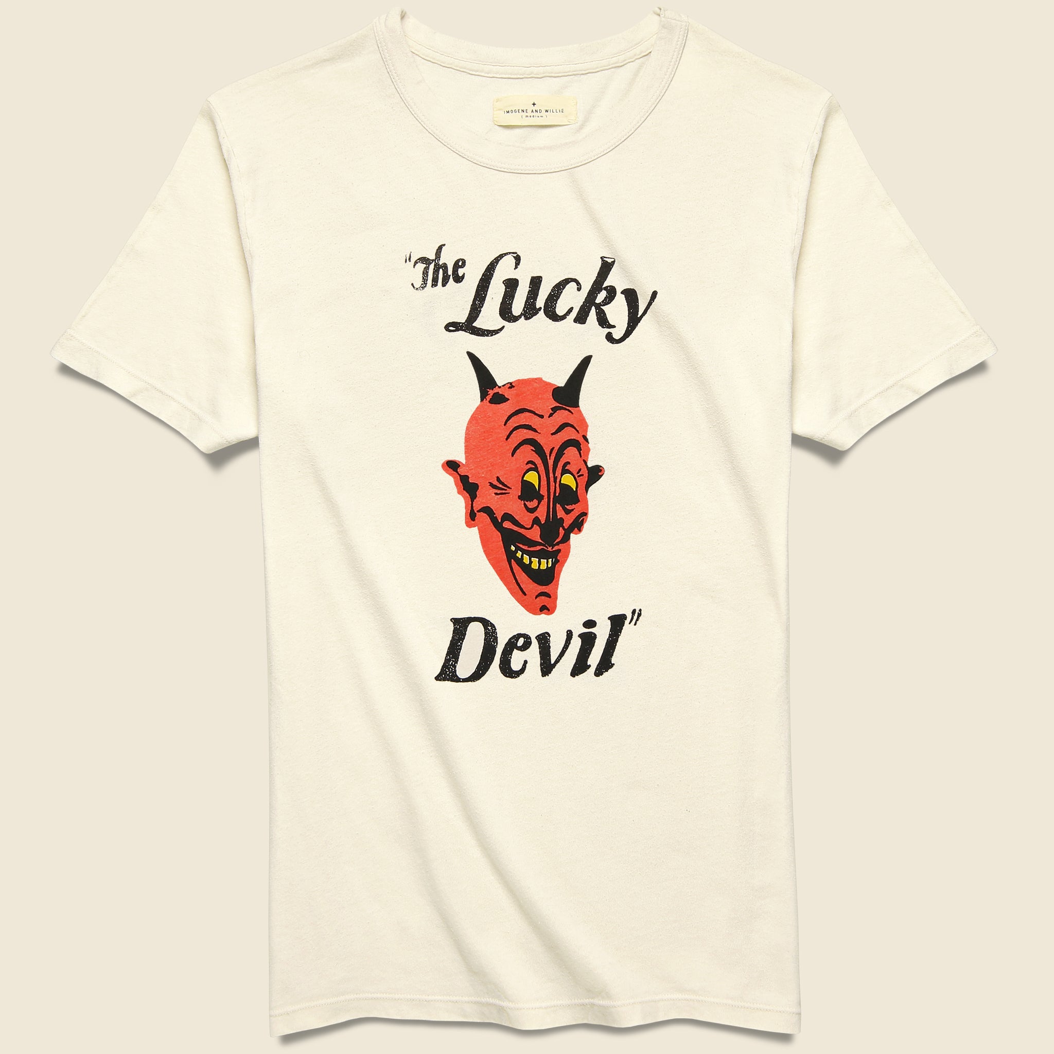 Lucky Devil Tee - White - Imogene + Willie - STAG Provisions - Tops - S/S Tee - Graphic