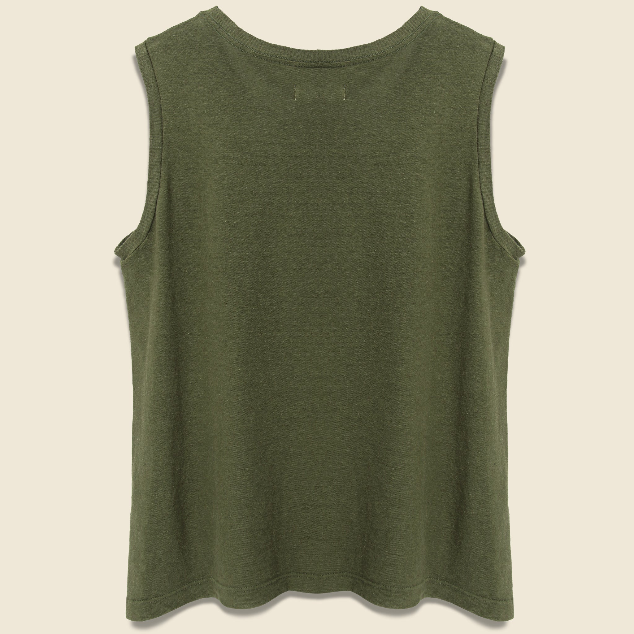 
                          Cotton/Linen Muscle Tee - Olive - Imogene + Willie - STAG Provisions - W - Tops - Sleeveless
                        