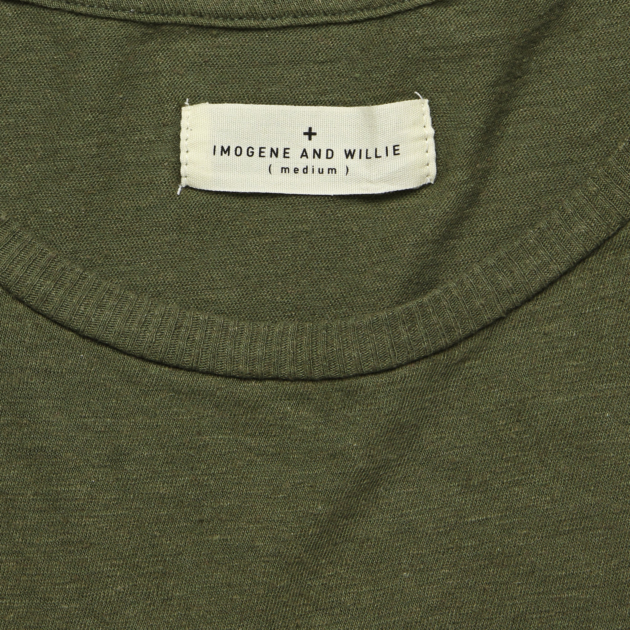 
                          Cotton/Linen Muscle Tee - Olive - Imogene + Willie - STAG Provisions - W - Tops - Sleeveless
                        