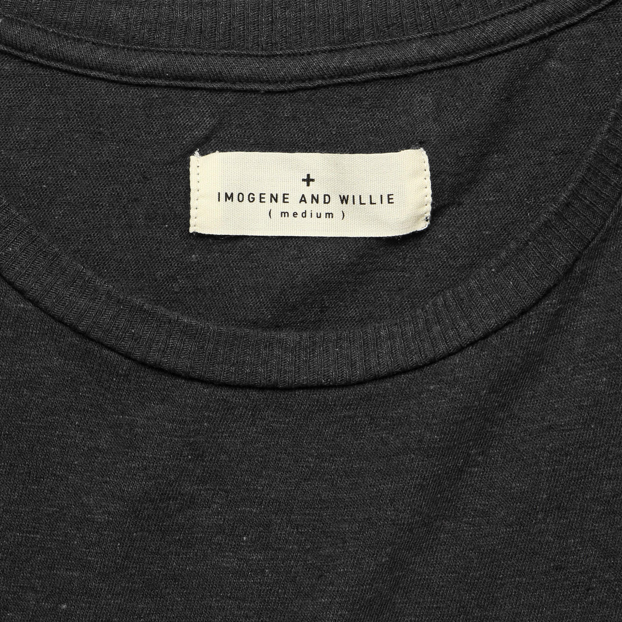 
                          Cotton/Linen Muscle Tee - Black - Imogene + Willie - STAG Provisions - W - Tops - Sleeveless
                        