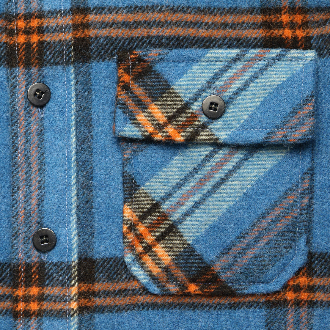 Hall CPO Plaid Wool Overshirt- Teal/Orange - Imogene + Willie - STAG Provisions - Tops - L/S Woven - Overshirt