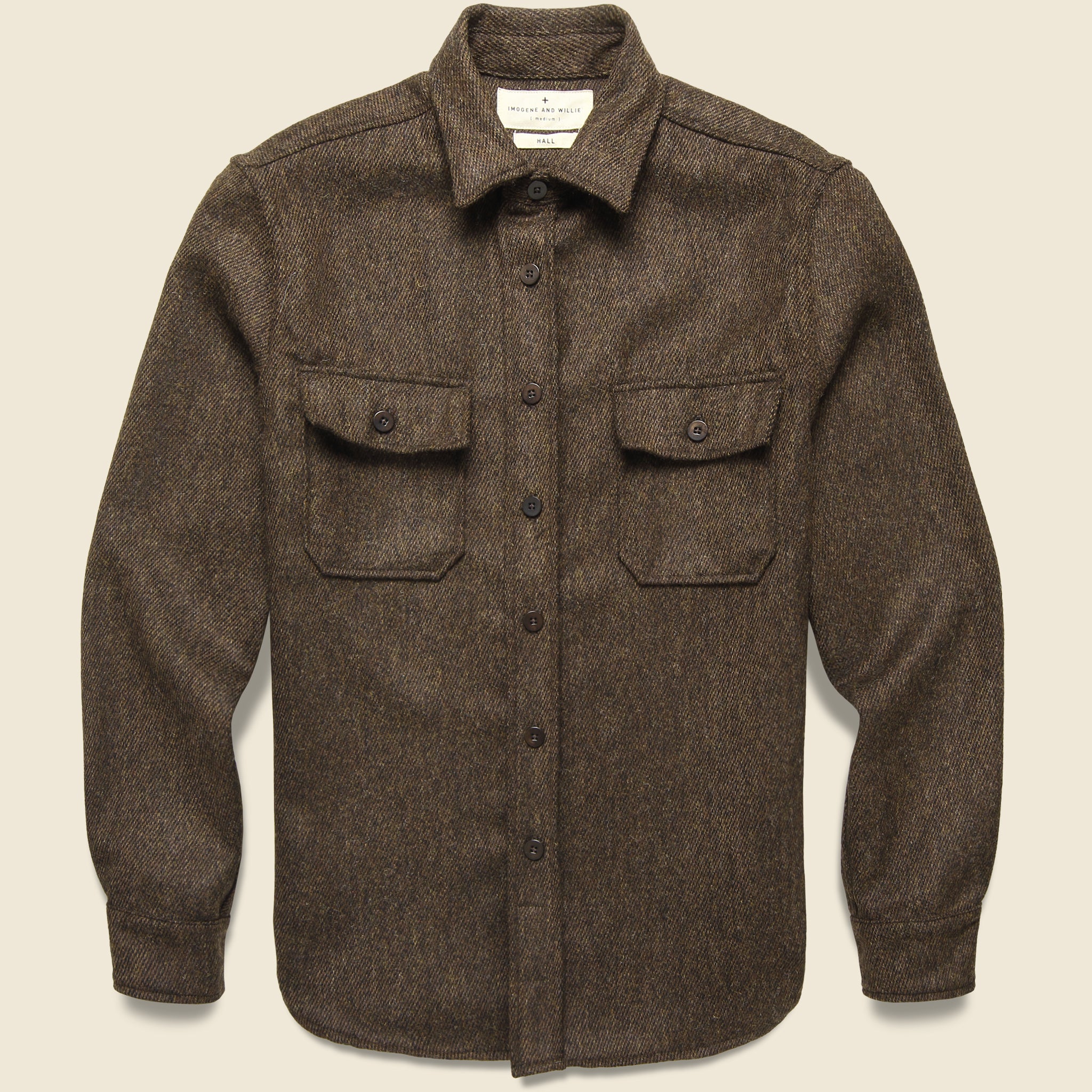 Hall CPO Wool Overshirt - Brown - Imogene + Willie - STAG Provisions - Tops - L/S Woven - Overshirt