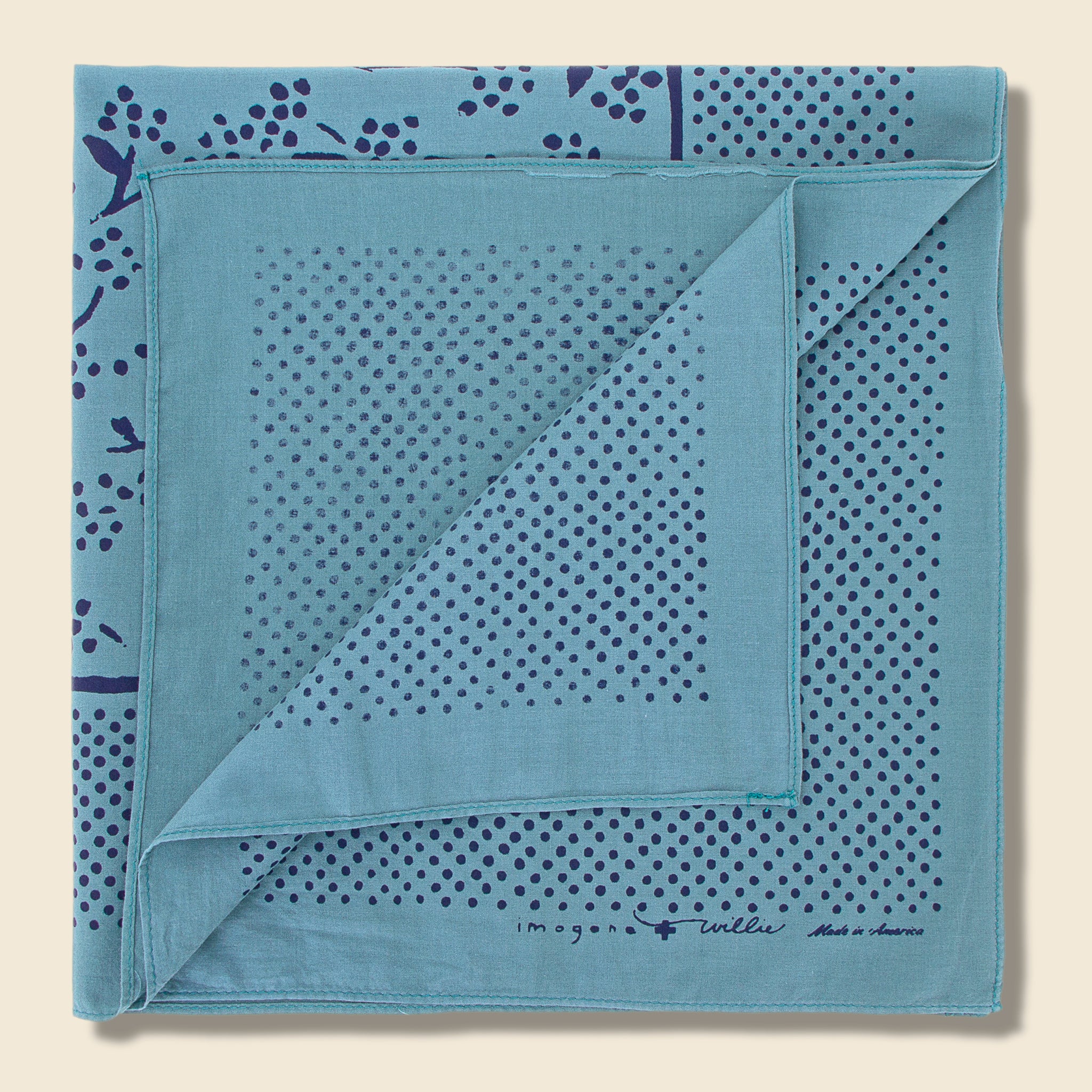 Oasis Rose Bandana - Faded Blue - Imogene + Willie - STAG Provisions - Accessories - Bandanas