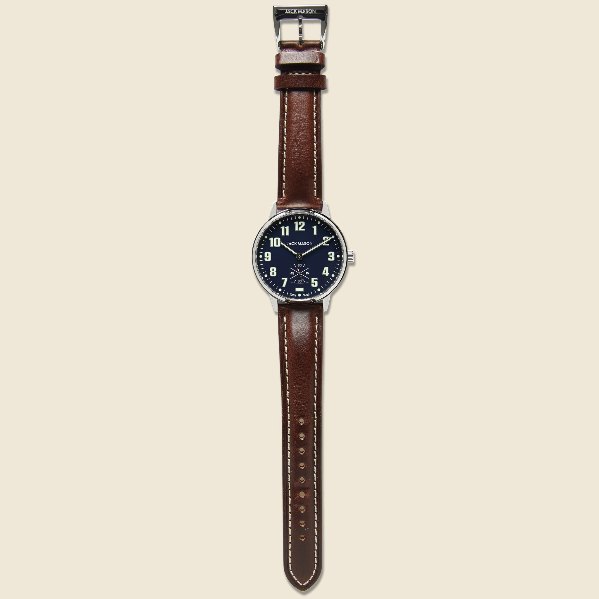 
                          Field Camp Watch 38mm - Navy/Brown Leather - Jack Mason - STAG Provisions - Accessories - Watches
                        