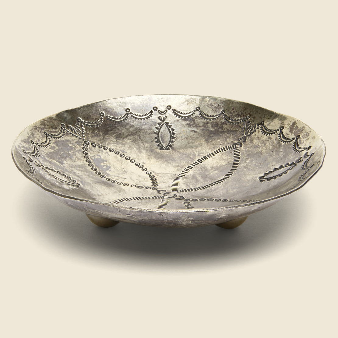 Stamped Silver Dish
