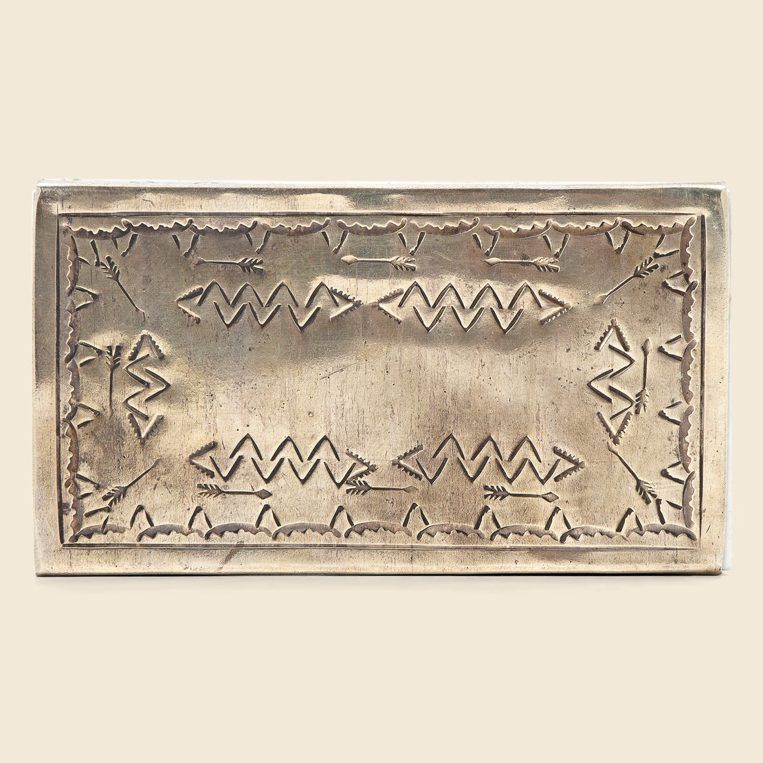 Large Stamped Silver Matchbox Cover - J Alexander - STAG Provisions - Home - Bar & Entertaining - Smoke Shop