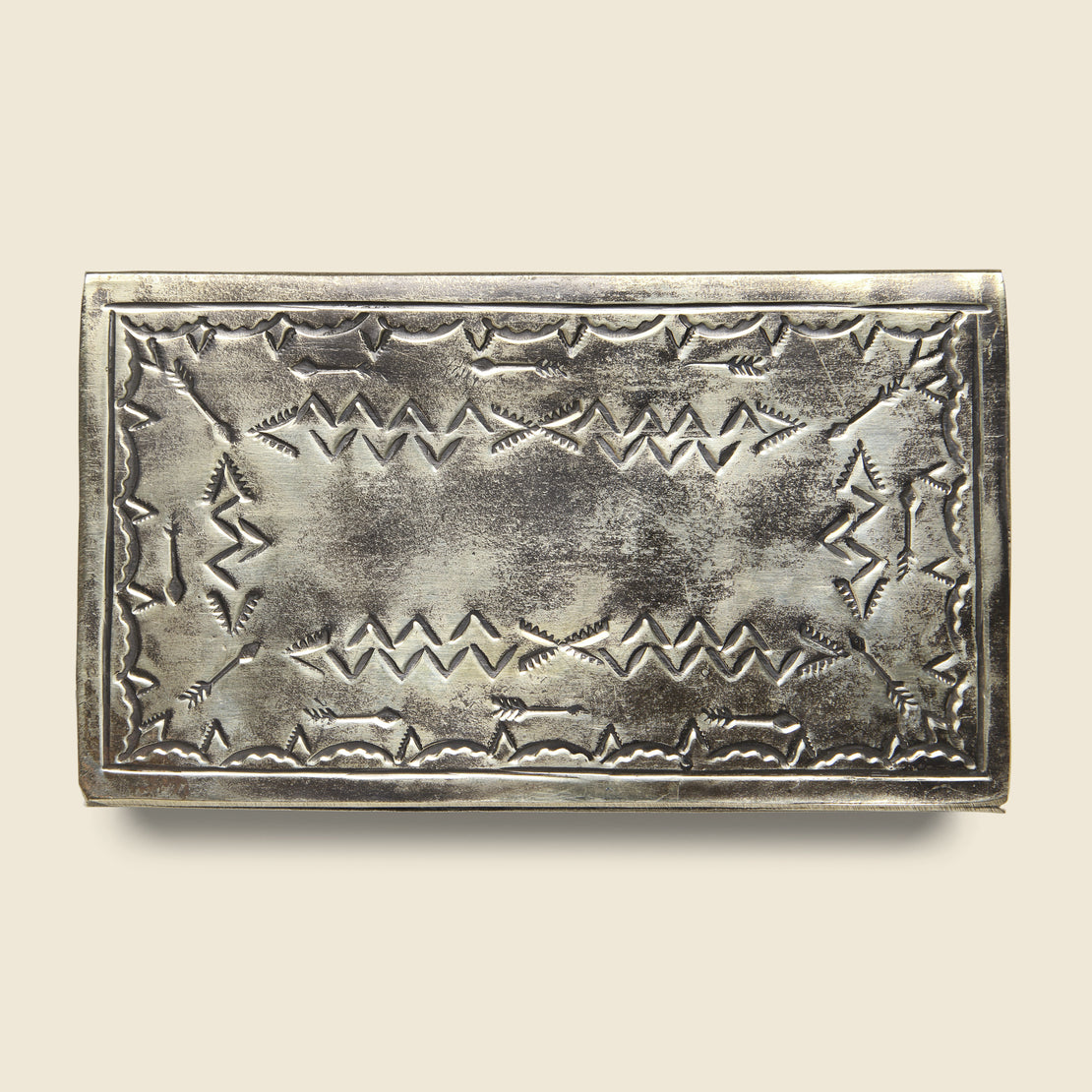 Large Stamped Matchbox Cover - Silver - J Alexander - STAG Provisions - Gift - Miscellaneous