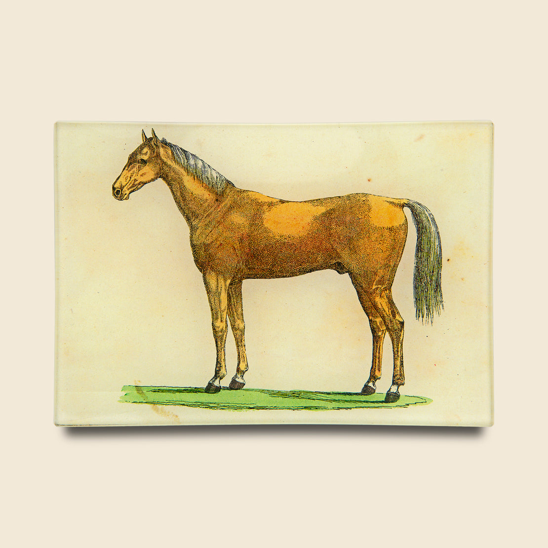 John Derian Mini-Tray - Golden Horse