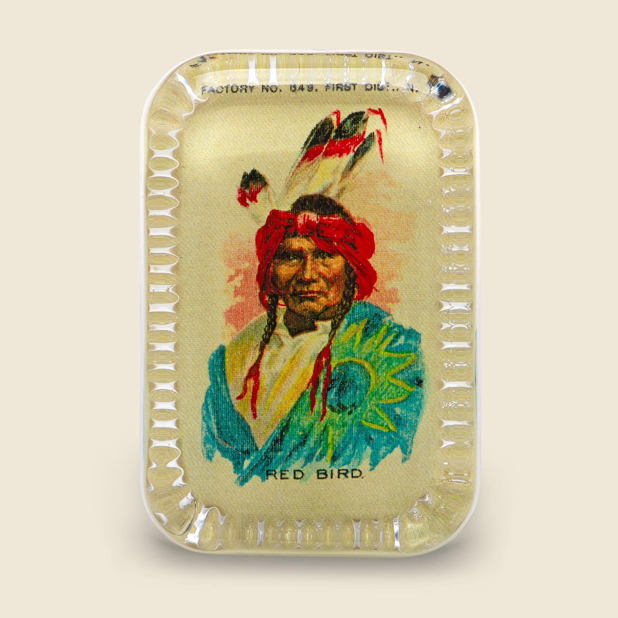 Red Bird Dotted Edge Paperweight - John Derian - STAG Provisions - Home - Art & Accessories - Decorative Object