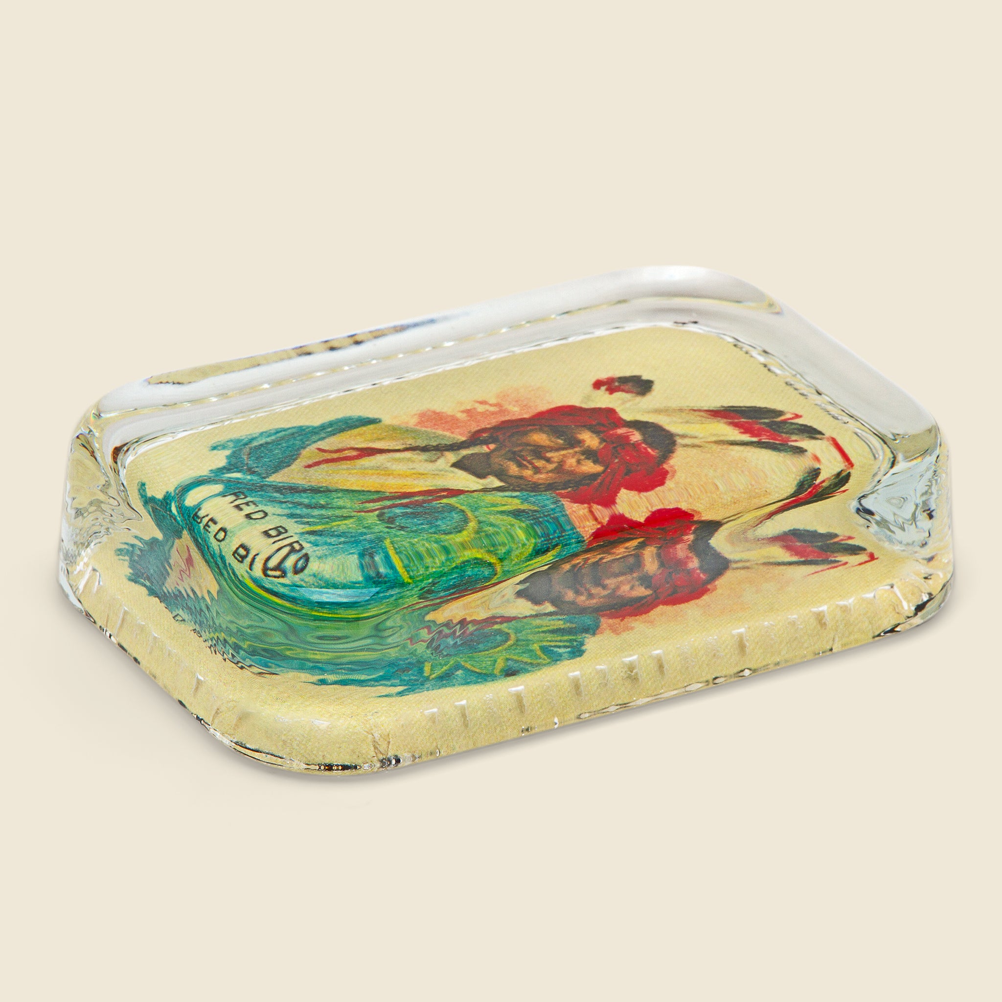 Red Bird Dotted Edge Paperweight - John Derian - STAG Provisions - Home - Art & Accessories - Decorative Object