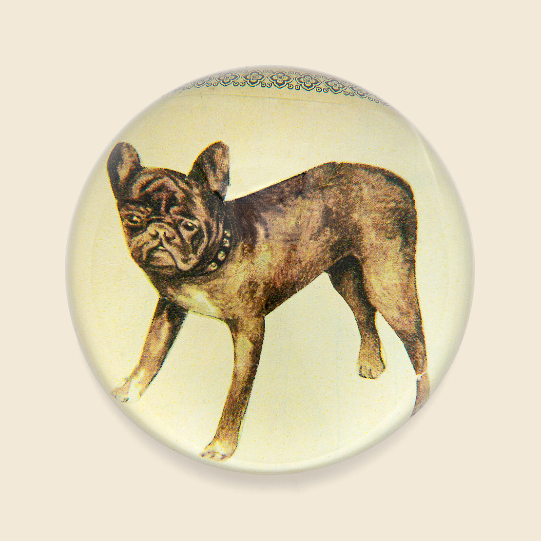 John Derian Dome Paperweight - French Bulldog