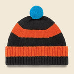 Stripe Pompom Hat - Black/Sienna - Jo Gordon - STAG Provisions - Accessories - Hats