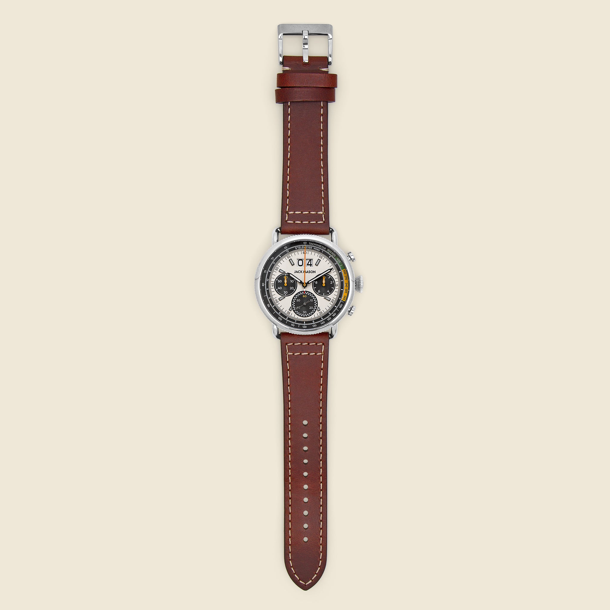 
                          Avigator Sport Chronograph 45MM - Brown/Off White - Jack Mason - STAG Provisions - Accessories - Watches
                        