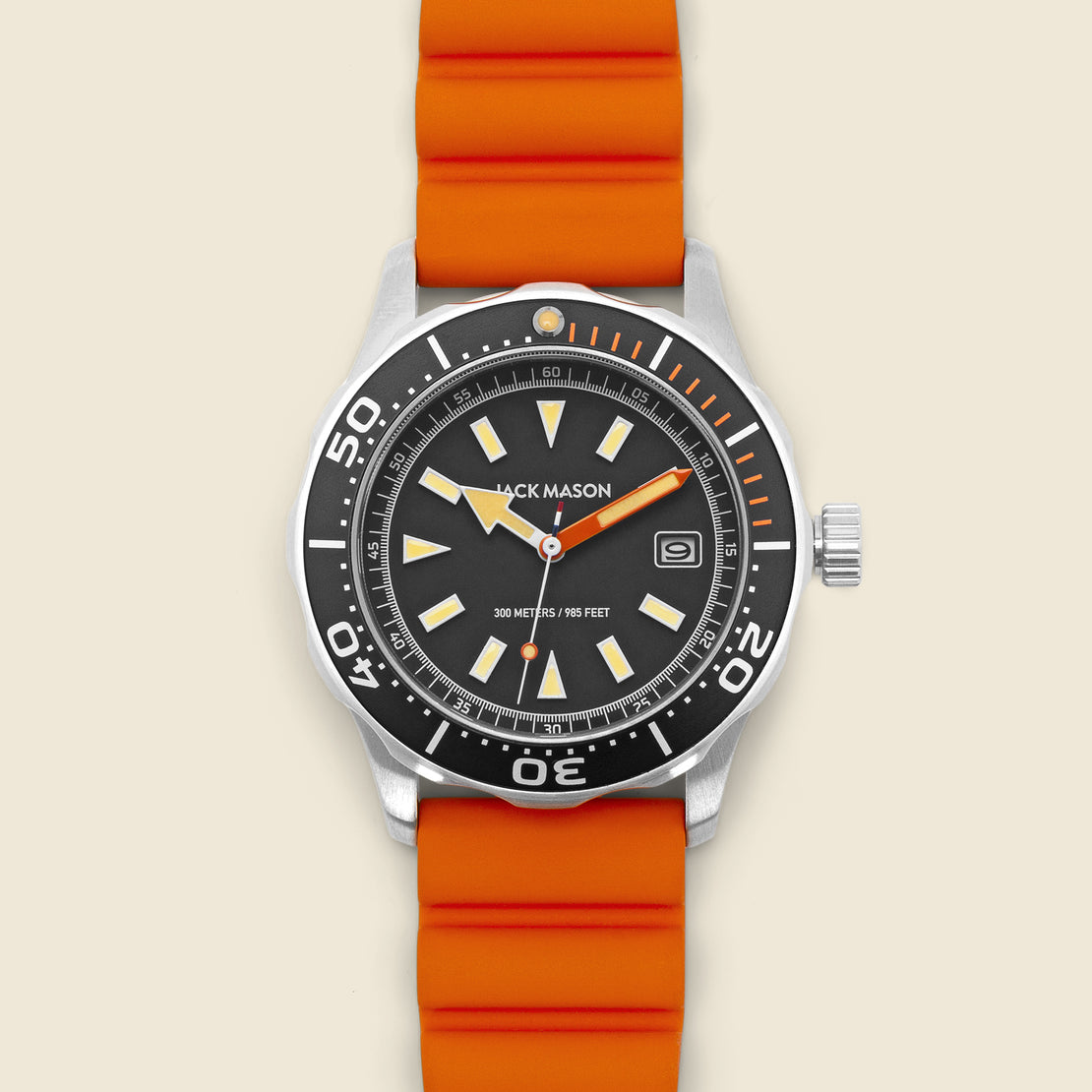 Jack Mason Seatrek Diver Watch 42MM - Black/Orange