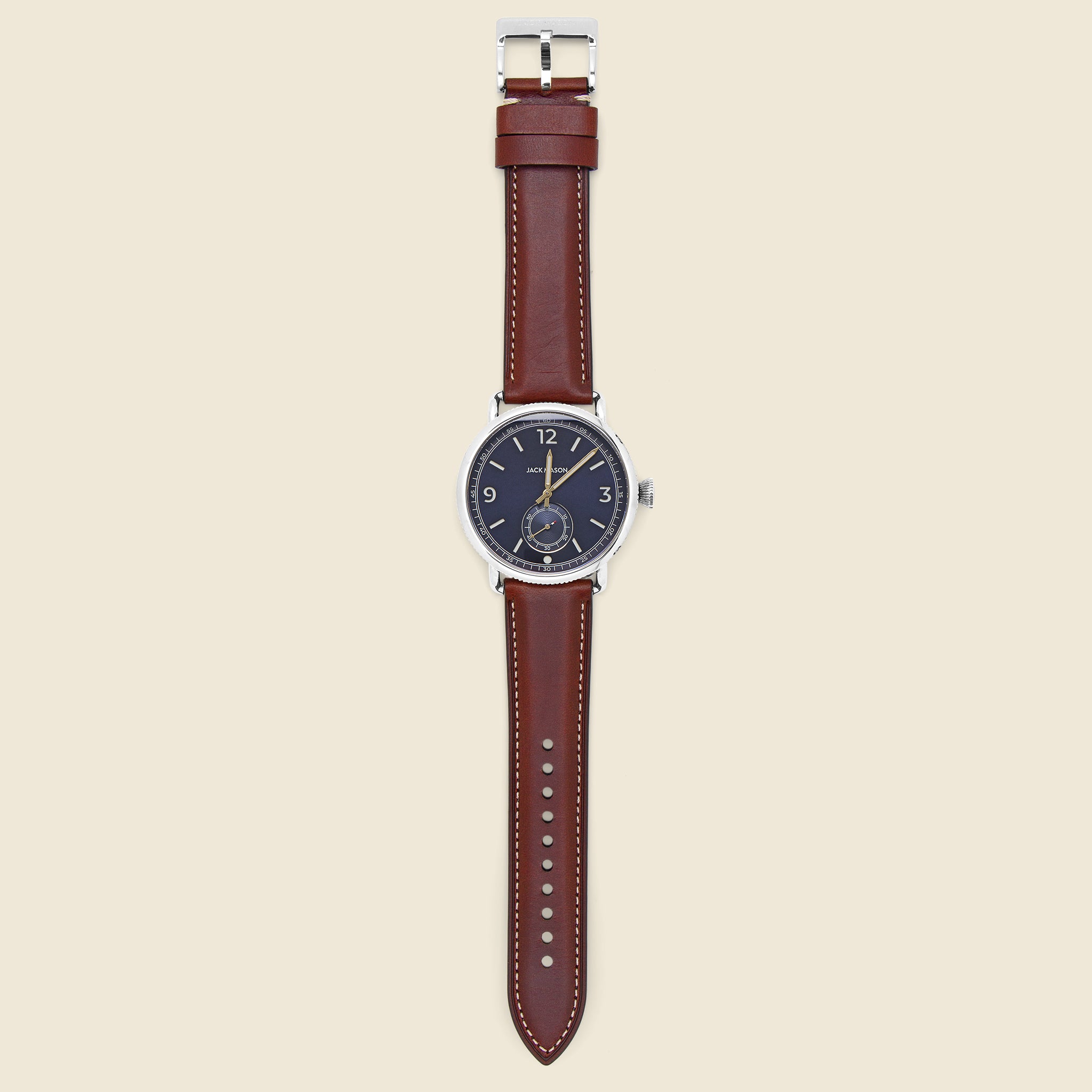 Avigator Multi-Scale Chronograph Aviation Watch 45MM - Navy/Tan - Jack Mason - STAG Provisions - Accessories - Watches