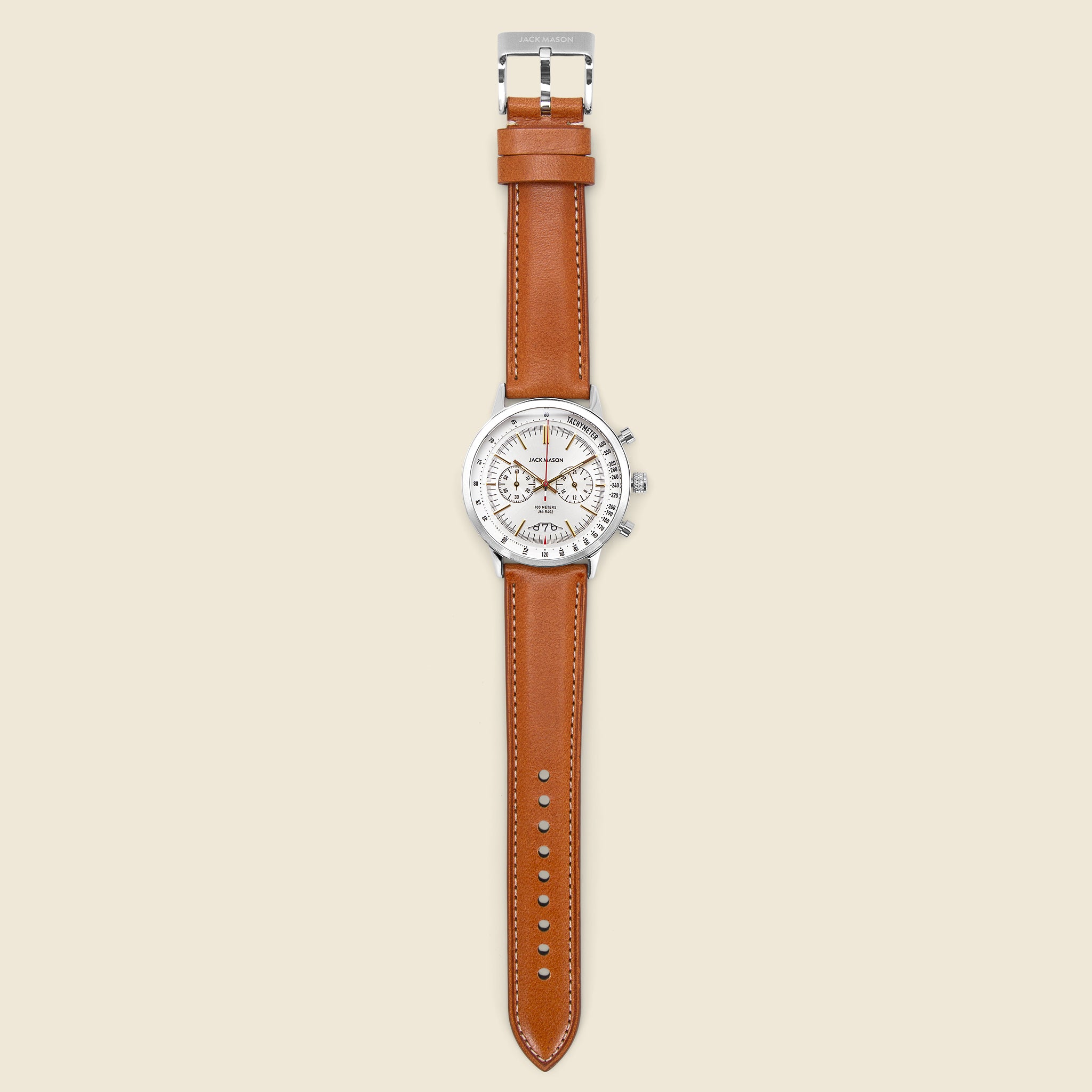 
                          Mirabeau Chronograph Racing Watch 40MM - White/Tan - Jack Mason - STAG Provisions - Accessories - Watches
                        