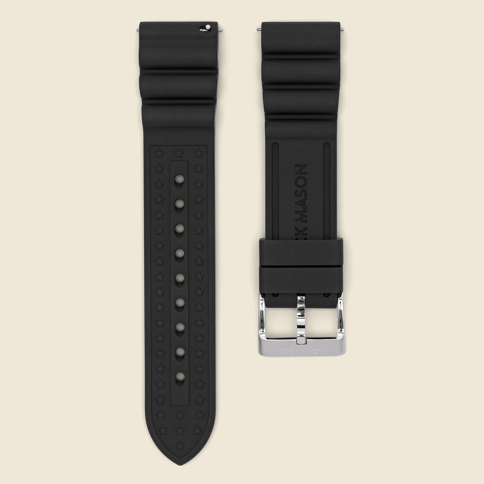 Rubber Watch Strap 22MM - Black - Jack Mason - STAG Provisions - Accessories - Watch Bands