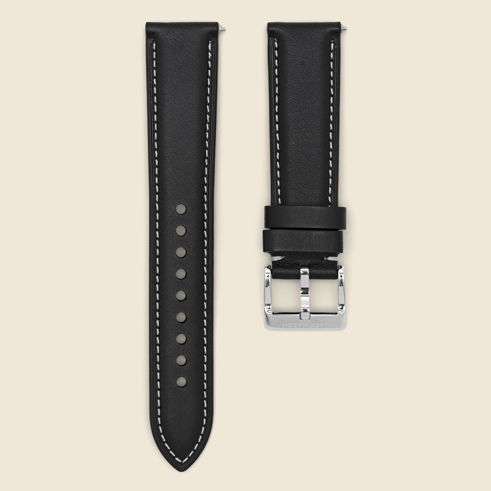 Leather Watch Strap 20MM - Black