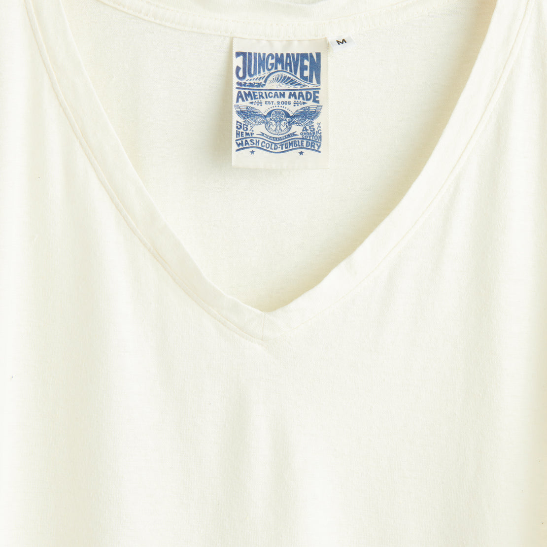 Paige V-Neck - Washed White - Jungmaven - STAG Provisions - W - Tops - S/S Tee