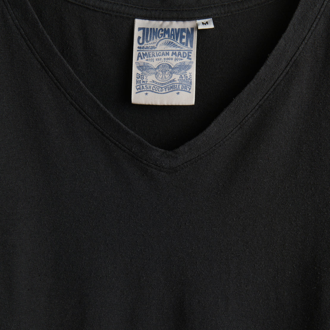 Paige V-Neck - Black - Jungmaven - STAG Provisions - W - Tops - S/S Tee