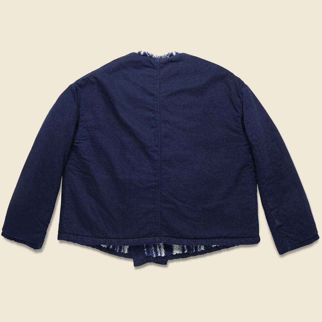 Fleecy Shepherd Cape - 8oz. Denim x Primal Stripe - Kapital - STAG Provisions - W - Outerwear - Coat/Jacket
