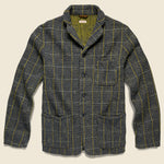 Tweed Fleecy Knit Kobe Jacket - Grey/Yellow - Kapital - STAG Provisions - Outerwear - Coat / Jacket