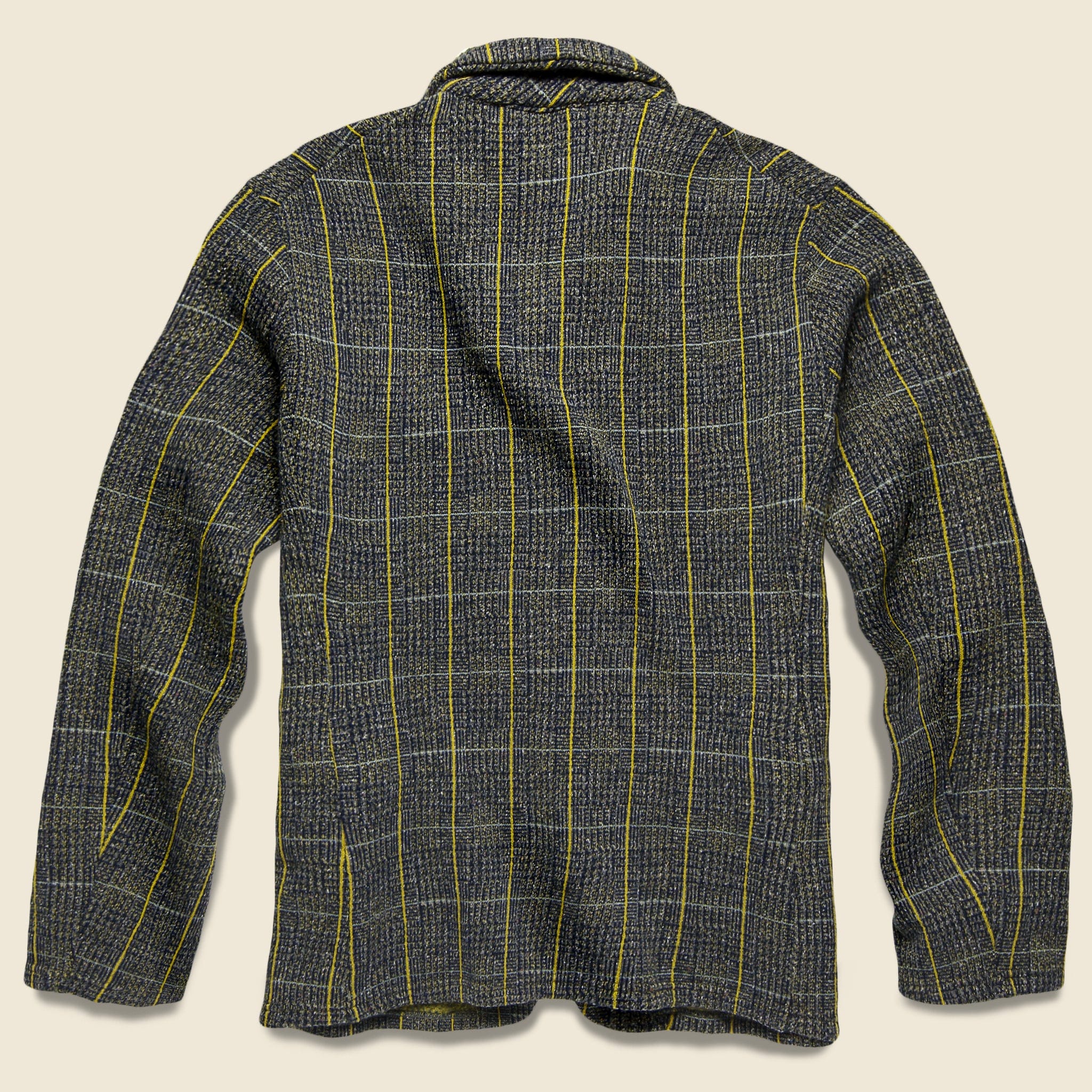 Tweed Fleecy Knit Kobe Jacket - Grey/Yellow - Kapital - STAG Provisions - Outerwear - Coat / Jacket