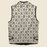 Do-Gi Sashiko Fleecy Knit Beach Vest - Black/White - Kapital - STAG Provisions - Suiting - Vest