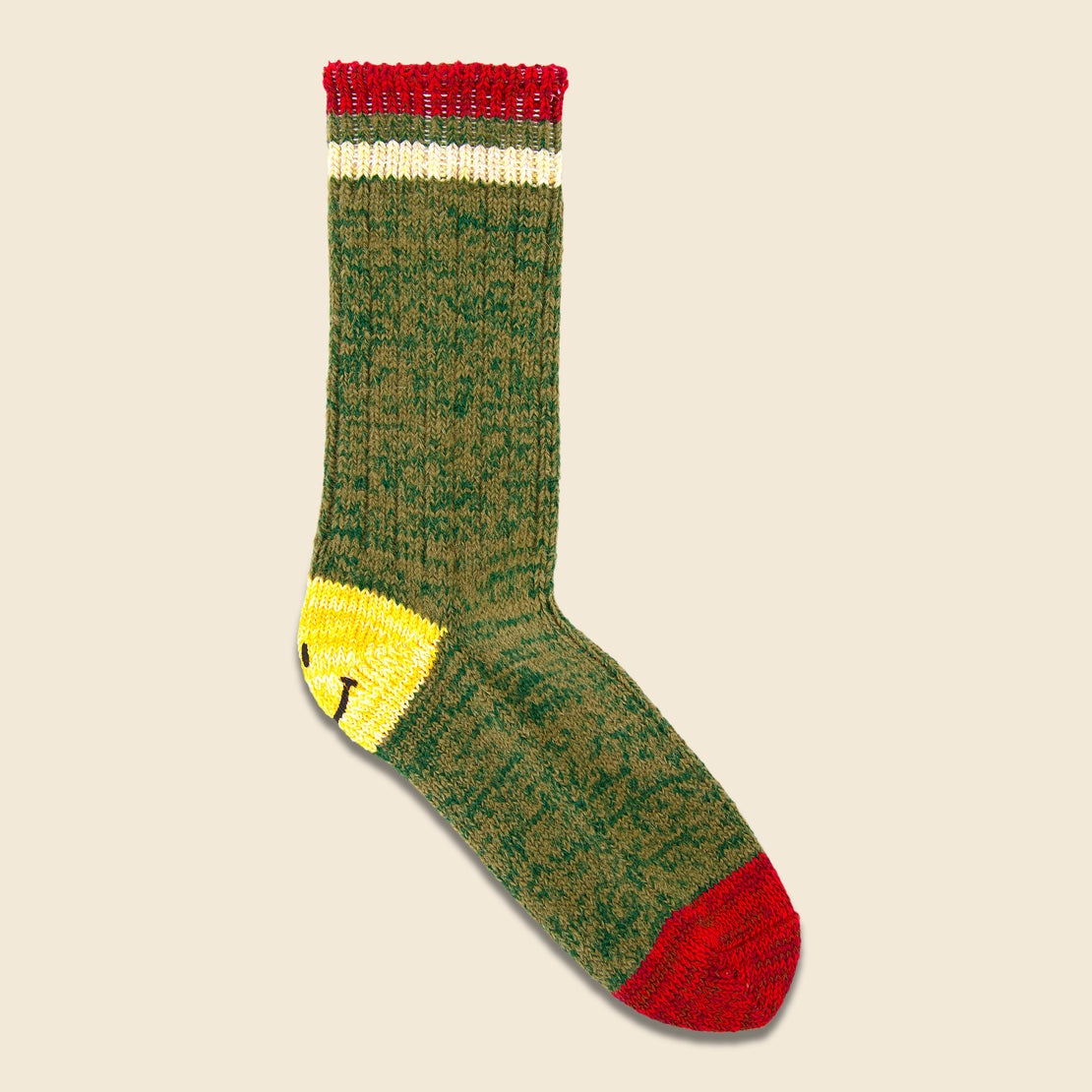 Kapital 72 Yarns Wool Ivy Smile Socks - Green