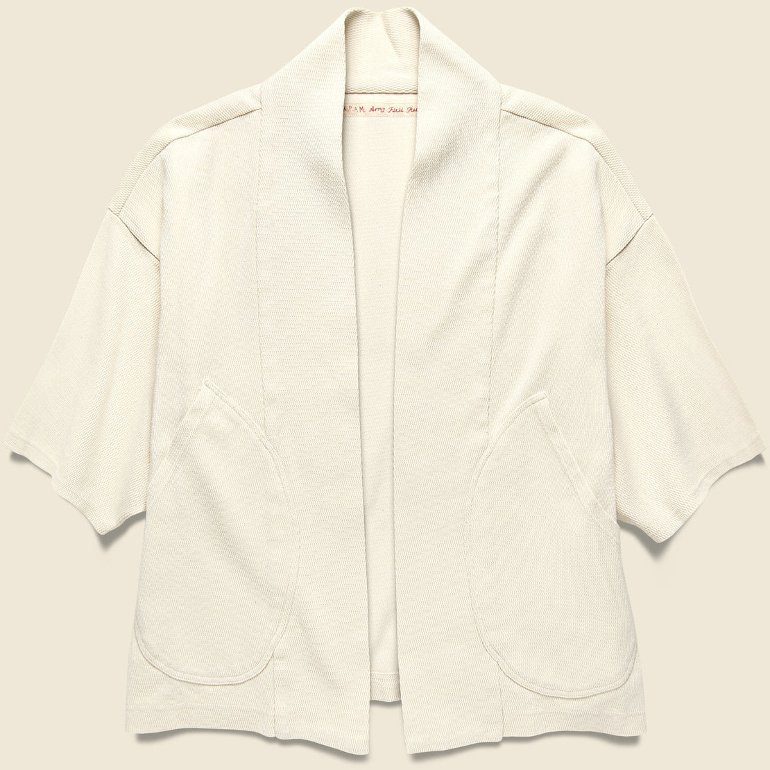Kapital Waffle Baja Samu Cardigan - Ecru