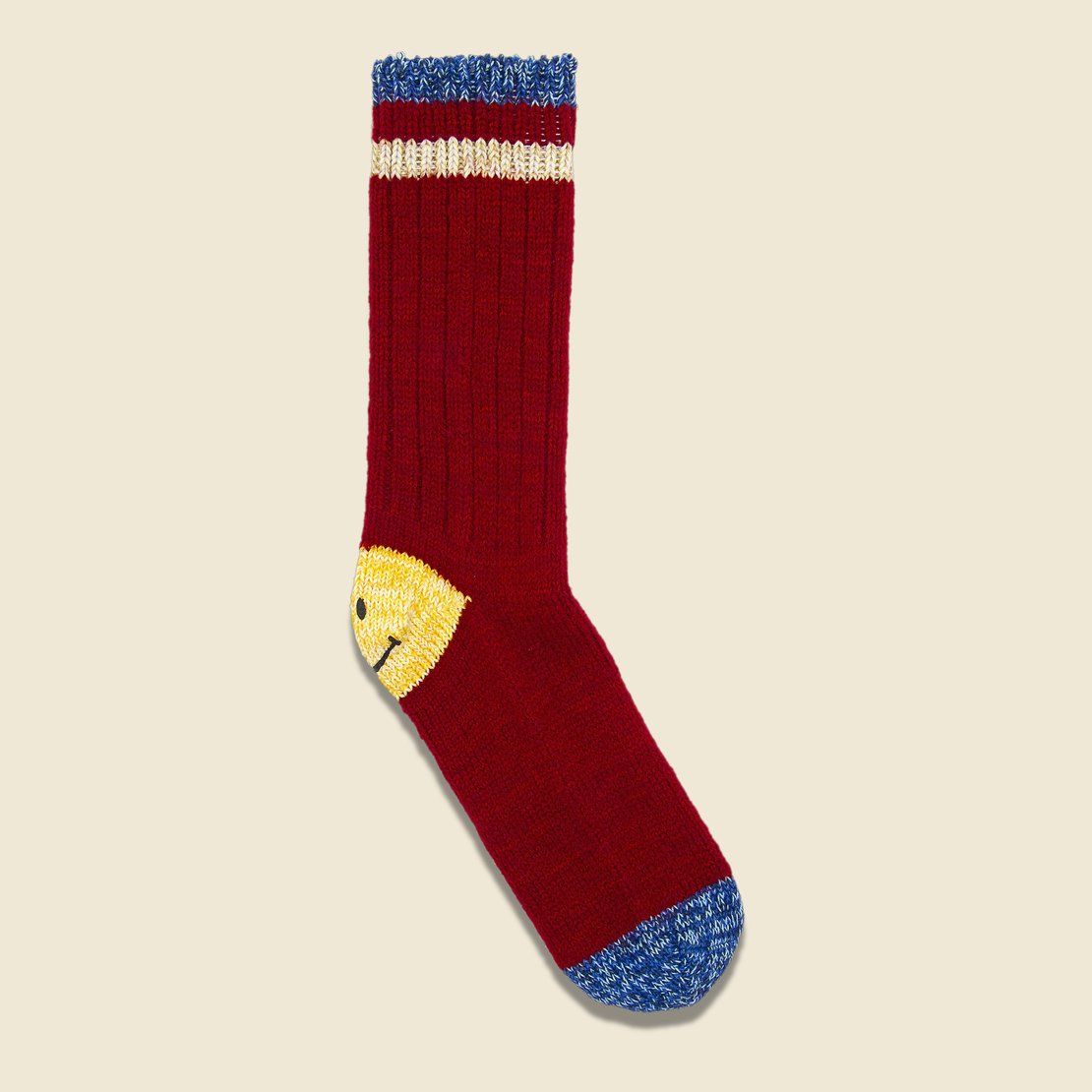 Kapital 72 Yarns Wool Ivy Smile Socks - Red