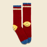 Ivy Smiley 72 Yarns Wool Socks - Red - Kapital - STAG Provisions - Accessories - Socks