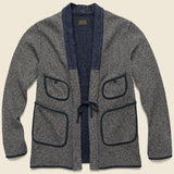 Kakashi Beach Knit Cardigan - Charcoal - Kapital - STAG Provisions - Tops - Sweater