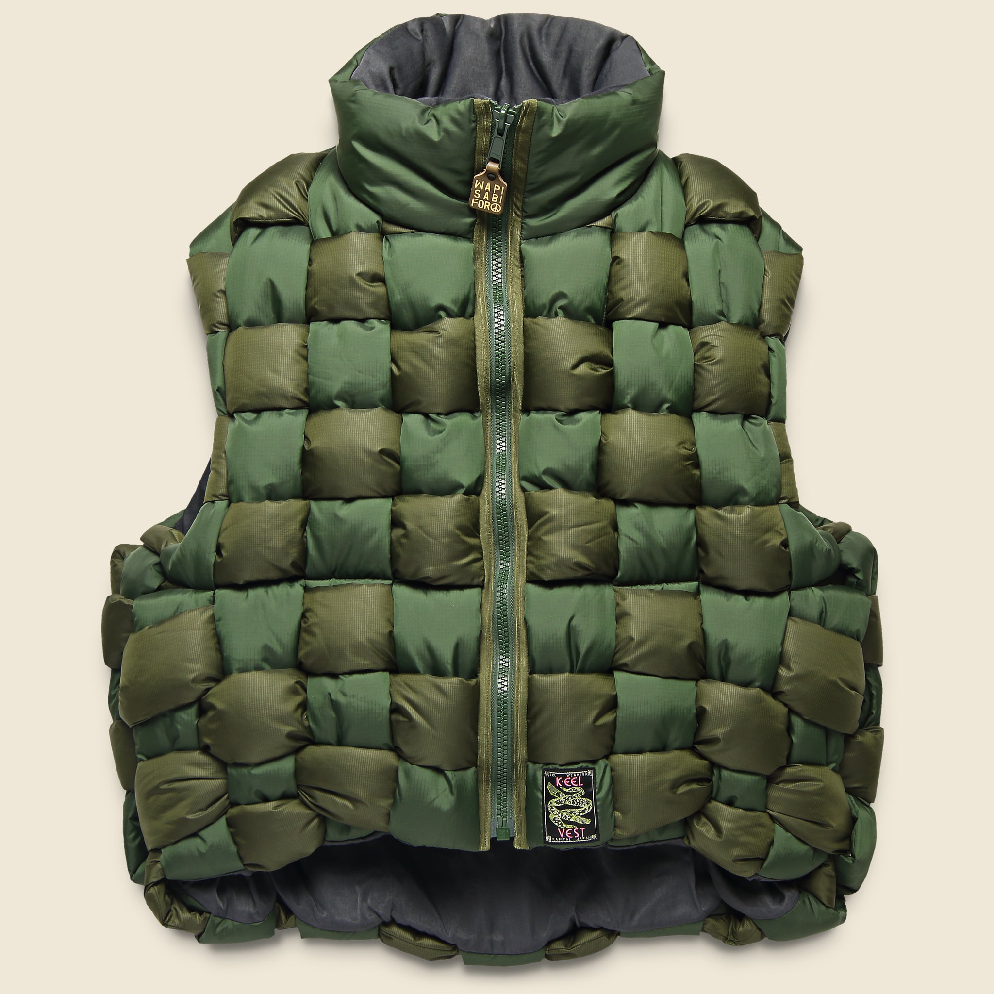 Keel-Weaving Ripstop Nylon Vest - Khaki - Kapital - STAG Provisions - Outerwear - Vest