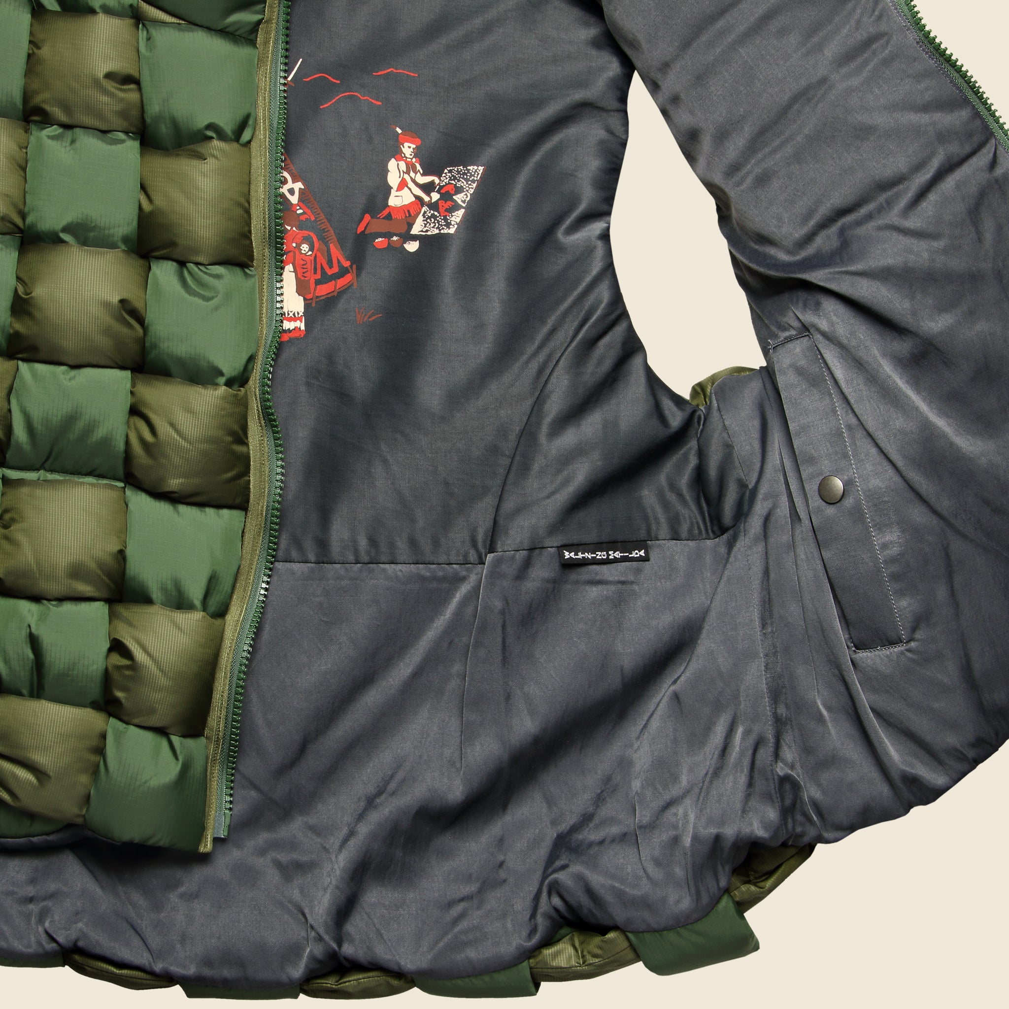Keel-Weaving Ripstop Nylon Vest - Khaki - Kapital - STAG Provisions - Outerwear - Vest