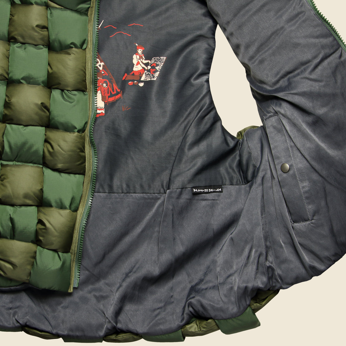 Keel-Weaving Ripstop Nylon Vest - Khaki