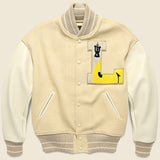 L-Five 40s Wool Varsity Jacket - Ecru - Kapital - STAG Provisions - Outerwear - Coat / Jacket