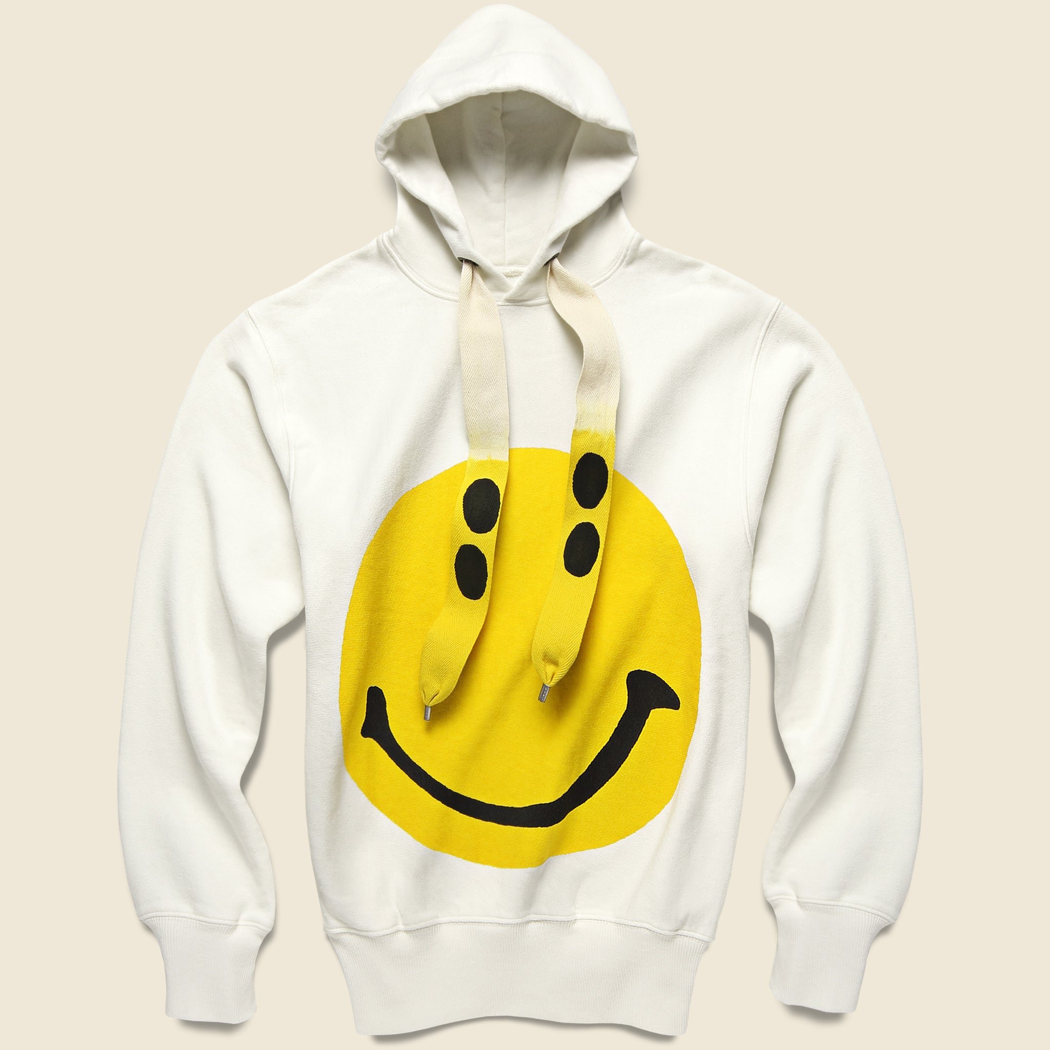 Rain Smile Fleece Knit Hoodie - White - Kapital - STAG Provisions - Tops - Fleece / Sweatshirt