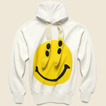 Rain Smile Fleece Knit Hoodie - White - Kapital - STAG Provisions - Tops - Fleece / Sweatshirt