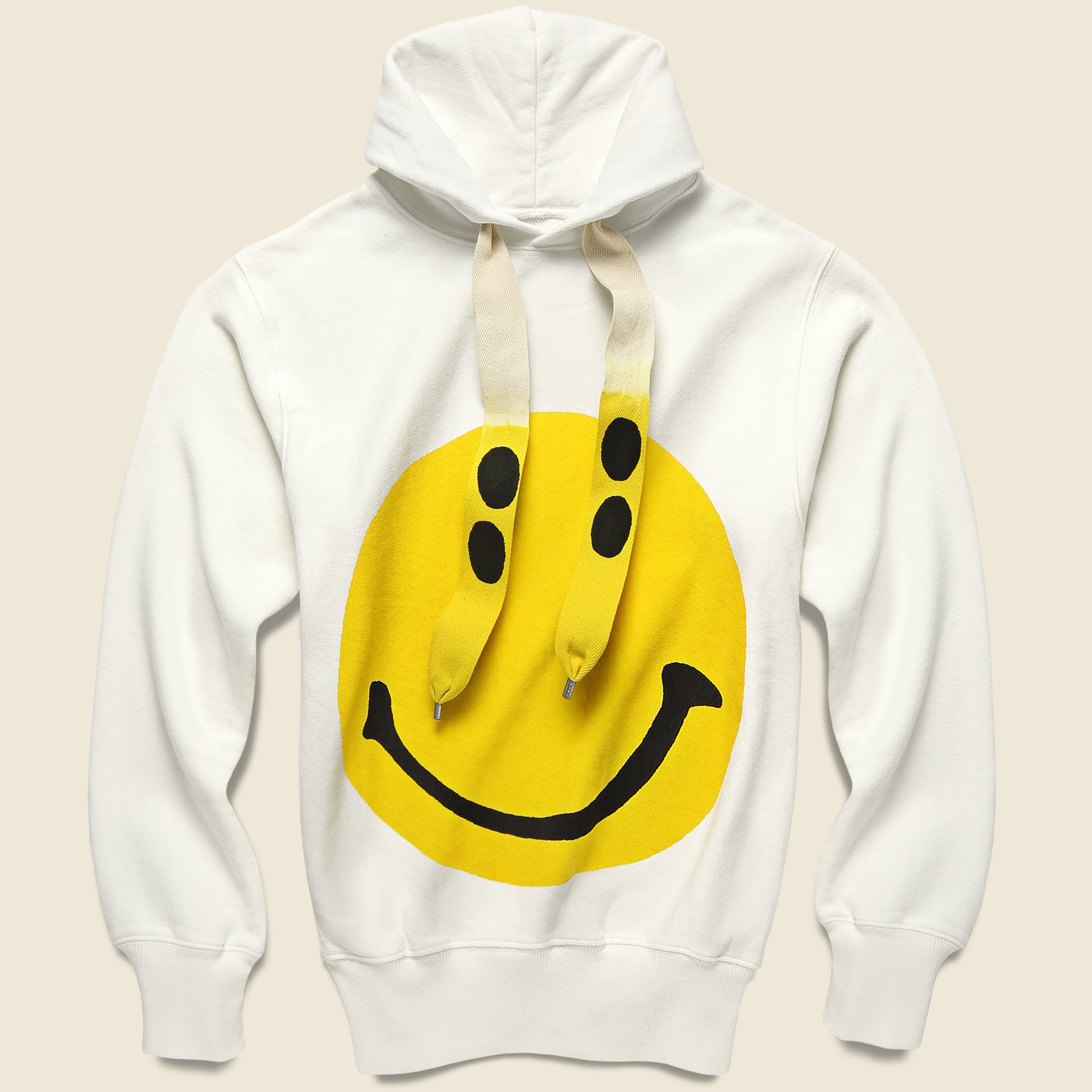 Rain Smile Fleece Knit Hoodie - White - Kapital - STAG Provisions - Tops - Fleece / Sweatshirt