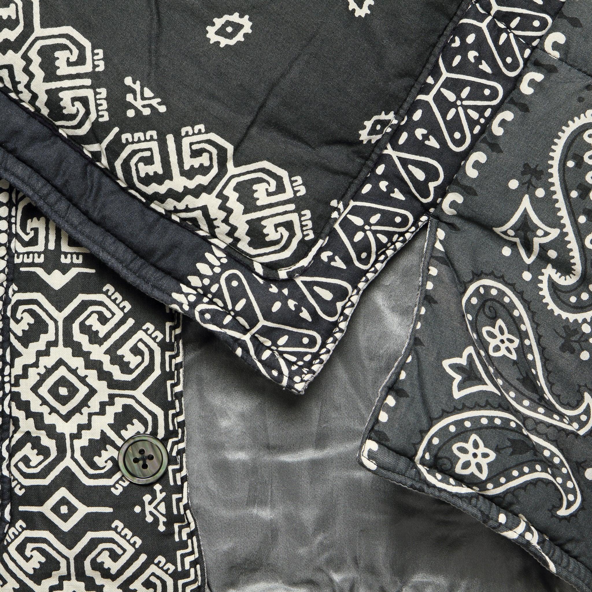 
                          Samu Gauze Bandana Patchwork Quilt Work Blouson - Black - Kapital - STAG Provisions - Outerwear - Coat / Jacket
                        