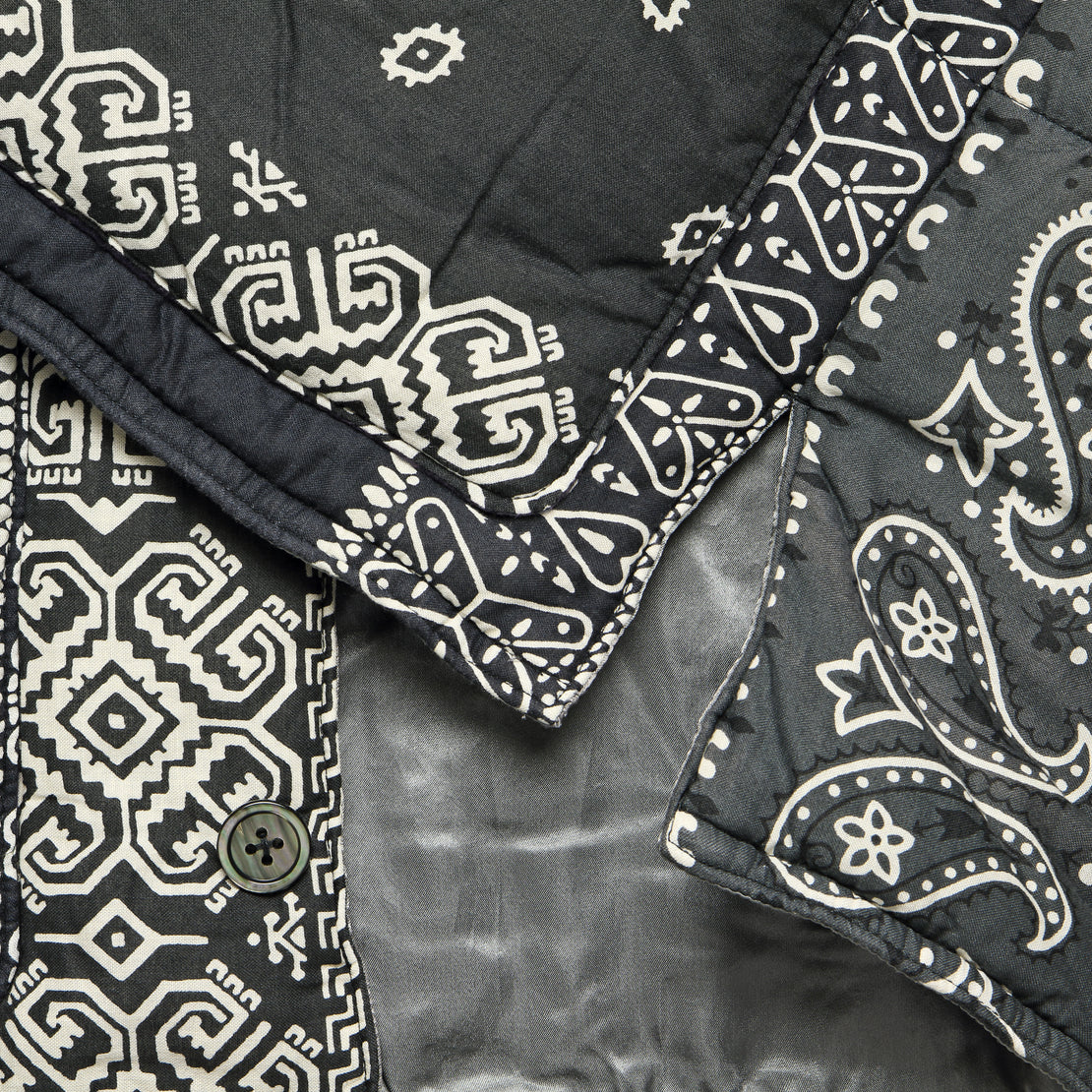 Samu Gauze Bandana Patchwork Quilt Work Blouson - Black - Kapital - STAG Provisions - Outerwear - Coat / Jacket