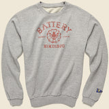 Battery Collage Fleece Sweatshirt - Grey - Kapital - STAG Provisions - Tops - Sweater
