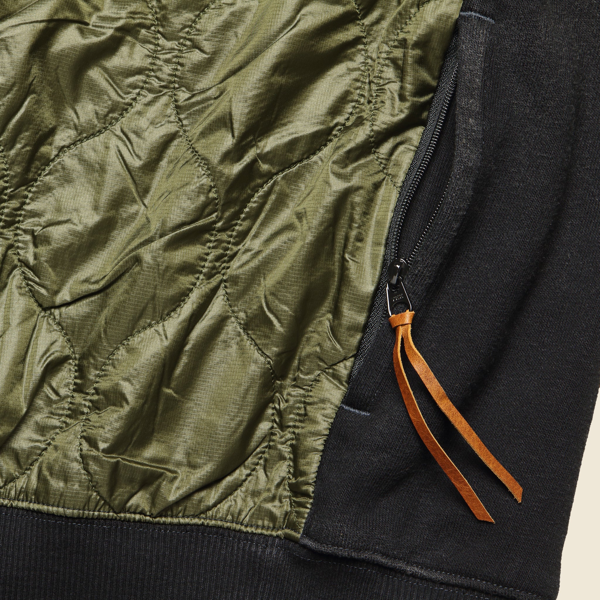 Kountry Bone Bivouac Fleecy Knit Sweatshirt - Black/Olive - Kapital - STAG Provisions - Tops - Fleece / Sweatshirt