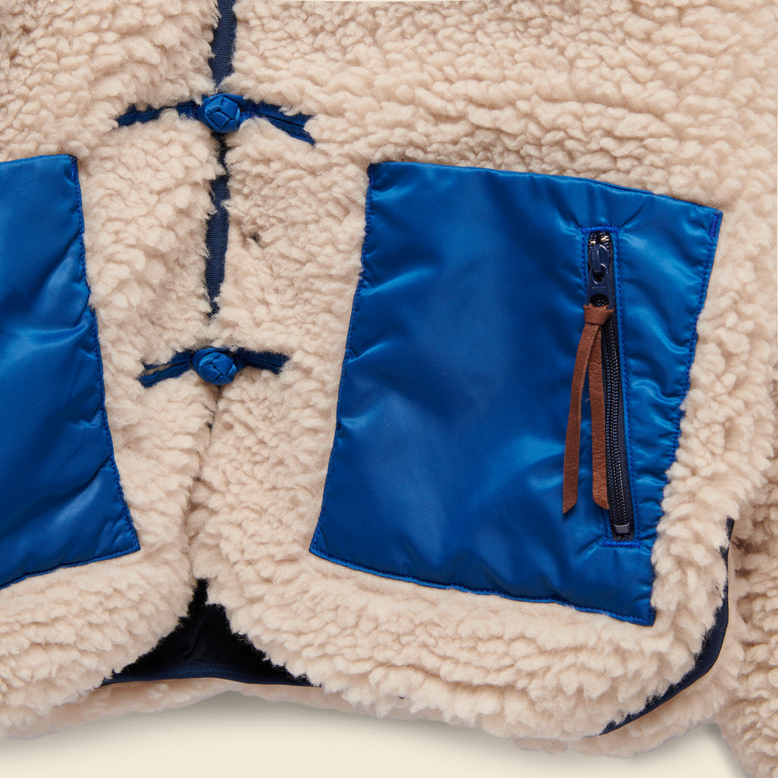 Boa Fleece Makanai Jacket - Ecru - Kapital - STAG Provisions - W - Outerwear - Coat/Jacket