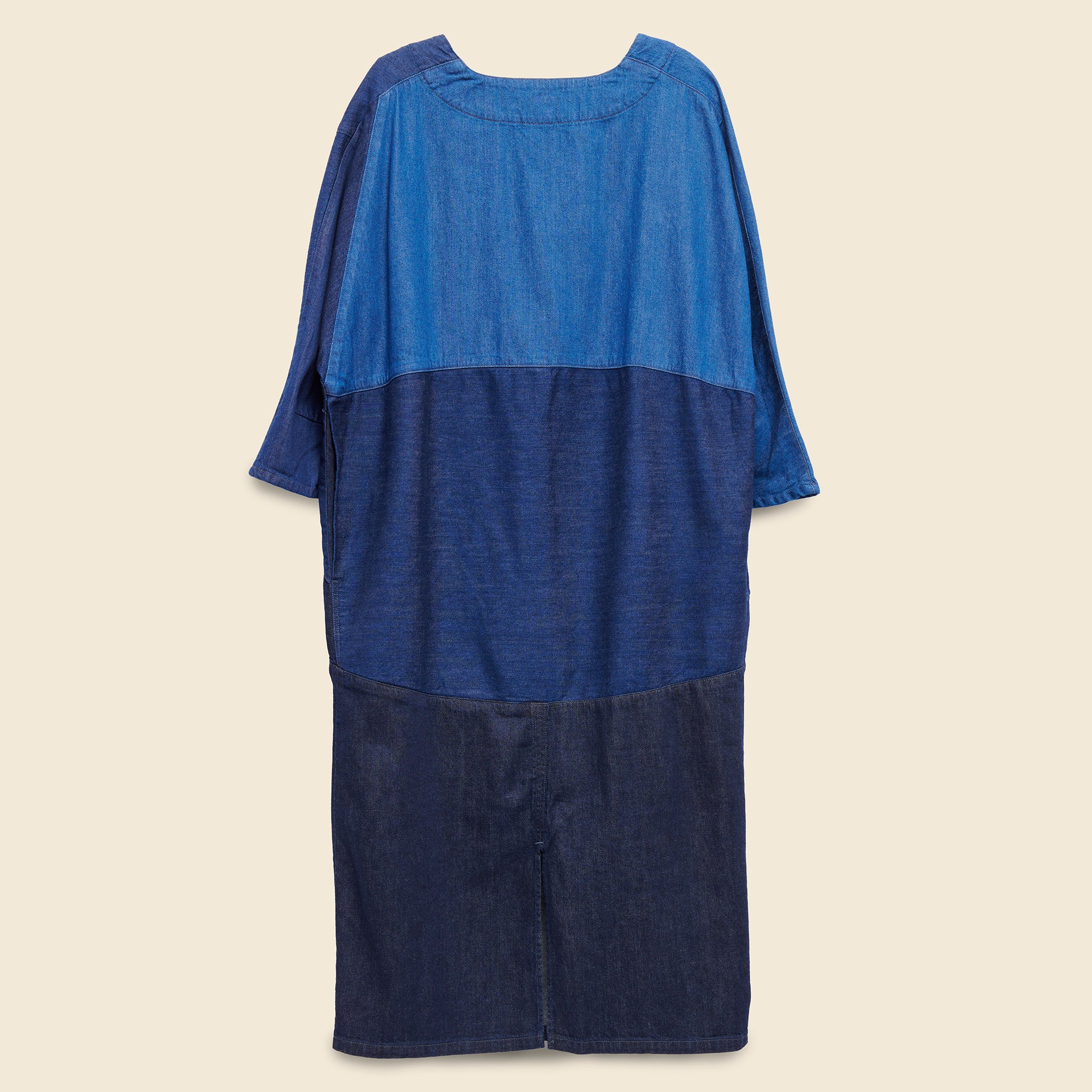 
                          3Tones Denim Gimmick Art Dress - Indigo - Kapital - STAG Provisions - W - Onepiece - Dress
                        